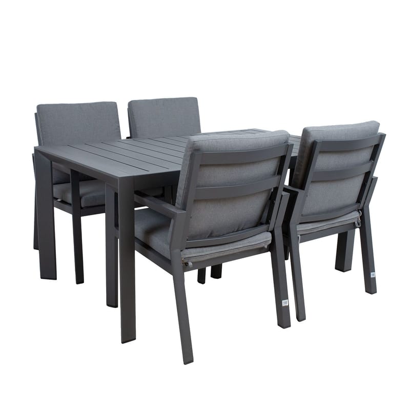 Garden Furniture Set HOME4YOU - mørkegrå - Havemøbler - Udendørsgruppe - Havesæt