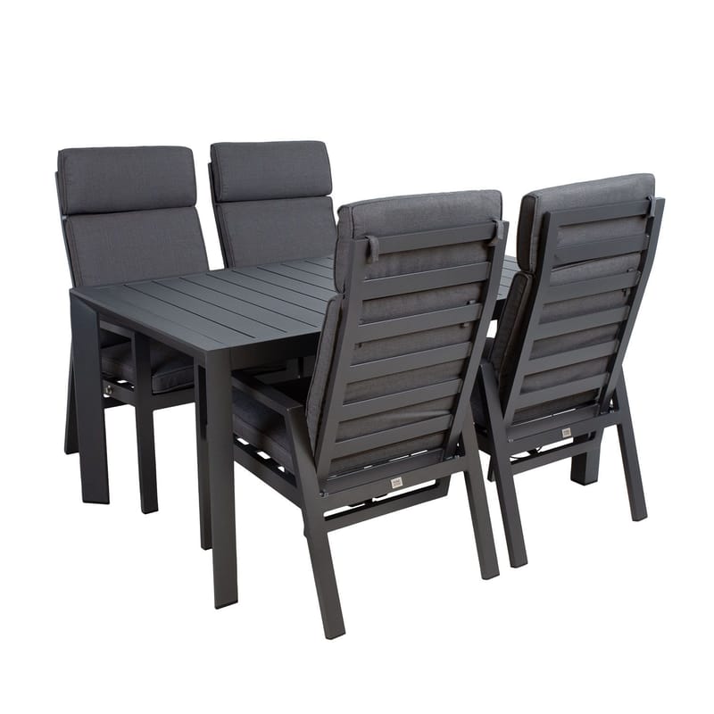 Garden Furniture Set HOME4YOU - mørkegrå - Havemøbler - Udendørsgruppe - Havesæt