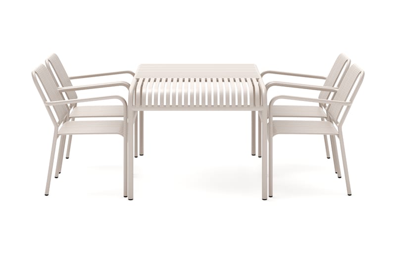 Gardeno Spisebordssæt 150 cm med 4 Gardeno Stole Beige - Comfort Garden - Havemøbler - Udendørsgruppe - Havesæt