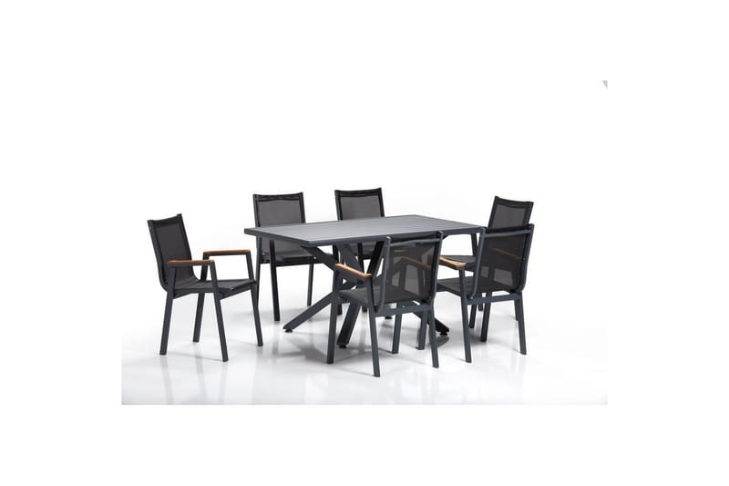 Havebord og stol sæt (7 dele) Narellan Grå, Grå