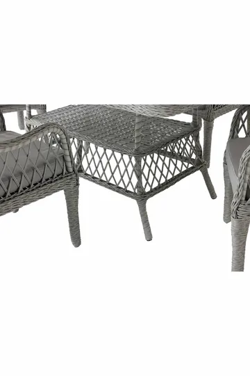 Havebord- og stolessæt Atelier Del Sofa Hisar 6+1 (52 x 78 x 56 cm) grå 7 dele - Havemøbler - Udendørsgruppe - Havesæt