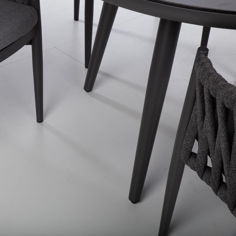 Havemøbelsæt HOME4YOU Bristol bord og 4 stole - Grå - Havemøbler - Udendørsgruppe - Havesæt