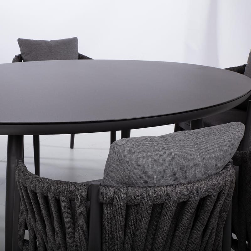 Havemøbelsæt HOME4YOU Bristol bord og 6 stole - Grå - Havemøbler - Udendørsgruppe - Havesæt