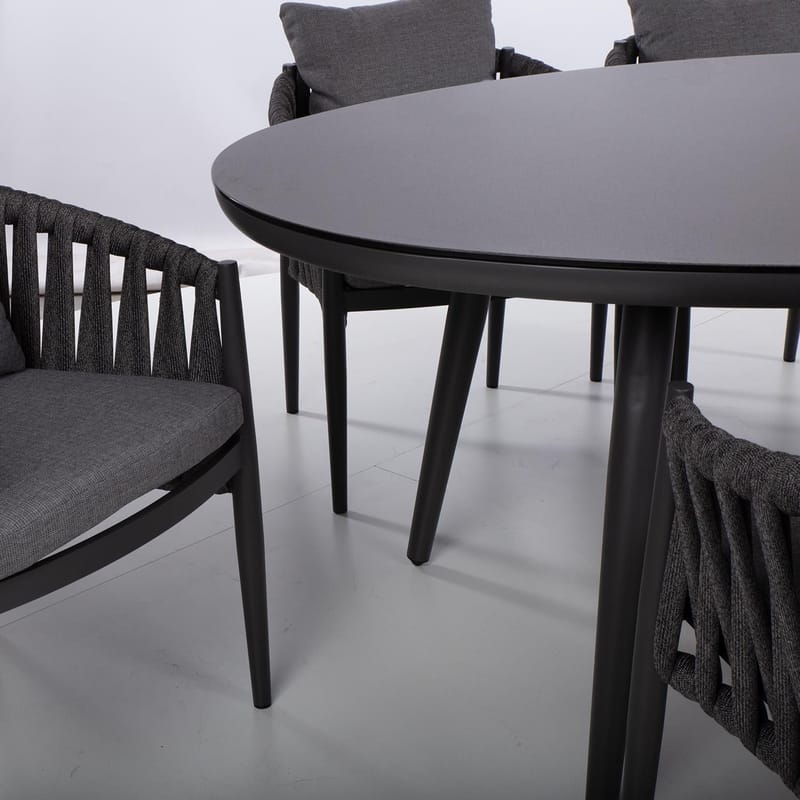 Havemøbelsæt HOME4YOU Bristol bord og 6 stole - Grå - Havemøbler - Udendørsgruppe - Havesæt