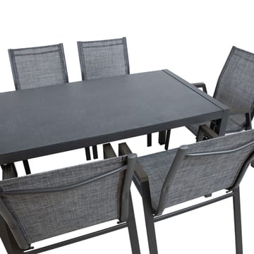 Havemøbelsæt HOME4YOU Delgado bord og 6 stole - grå - Havemøbler - Udendørsgruppe - Havesæt