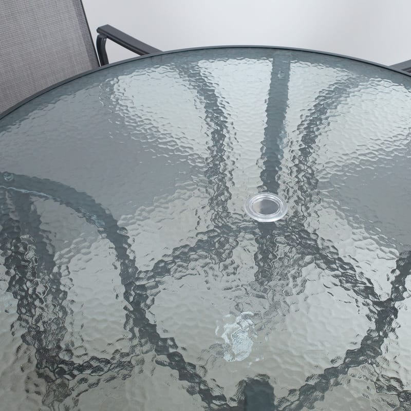 Havemøbelsæt HOME4YOU Everet bord og 4 stole - Grå - Havemøbler - Udendørsgruppe - Havesæt