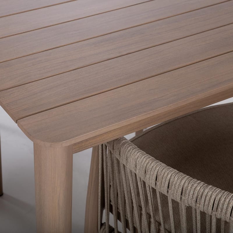 Havemøbelsæt HOME4YOU Medina bord og 4 stole beige - Beige - Havemøbler - Udendørsgruppe - Havesæt