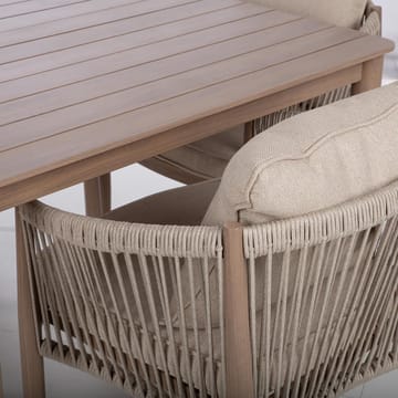 Havemøbelsæt HOME4YOU Medina bord og 4 stole beige - Beige - Havemøbler - Udendørsgruppe - Havesæt
