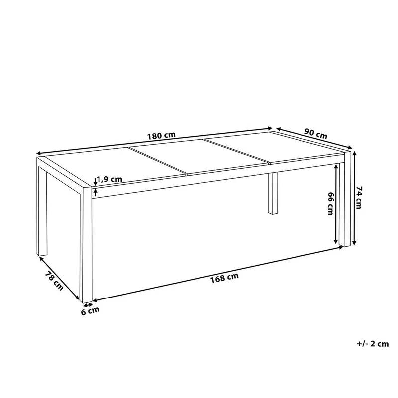 Bacoli Spisebordssæt 180 cm + 6 Stole - Grå - Havemøbler - Udendørsgruppe - Havesæt
