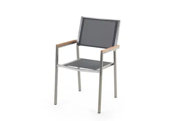 Bacoli Spisebordssæt 180 cm + 6 Stole - Sort - Havemøbler - Udendørsgruppe - Havesæt
