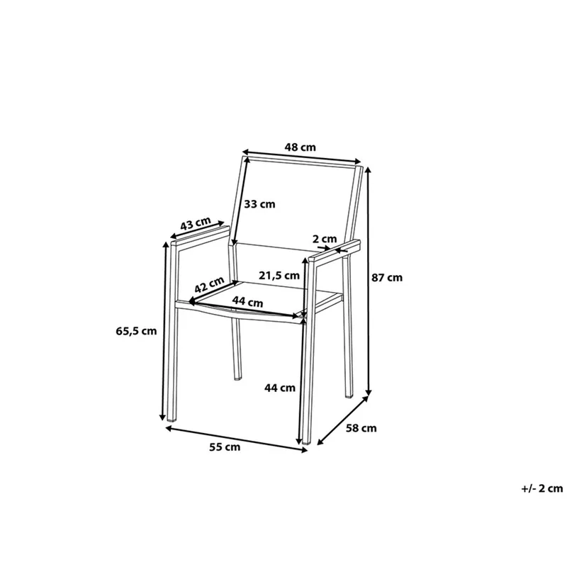 Bacoli Spisebordssæt 220 cm + 8 Stole - Sort - Havemøbler - Udendørsgruppe - Havesæt