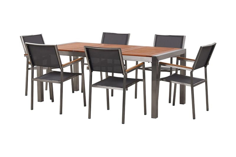 Bofors Spisebordssæt + 6 Rattanstole, Brun