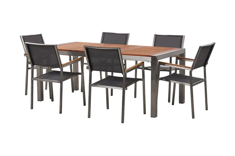 Bofors Spisebordssæt + 6 Rattanstole, Brun
