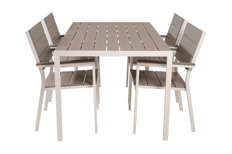 Buitepos Spisebordssæt inkl 4 Konob Stole, Nonwood/Hvid