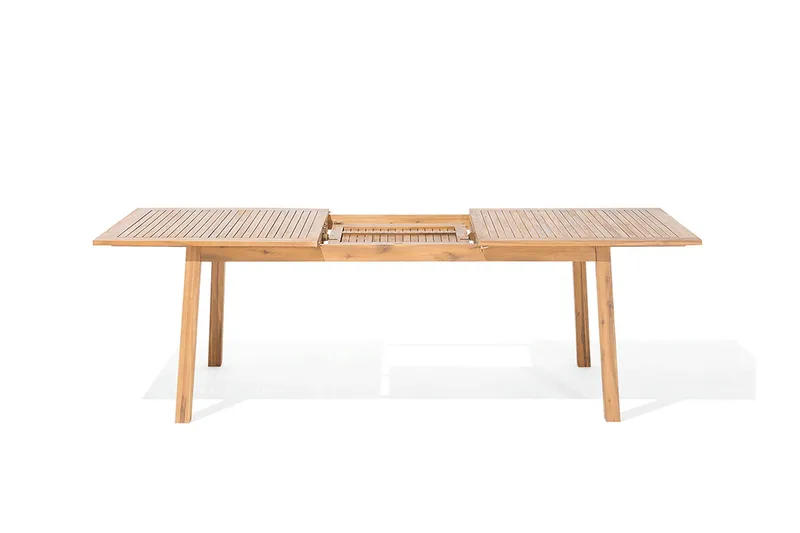 Cesana havemøbler med bord + 8 stole + chaiselong 2 stk - Træ / natur - Havemøbler - Udendørsgruppe - Havesæt