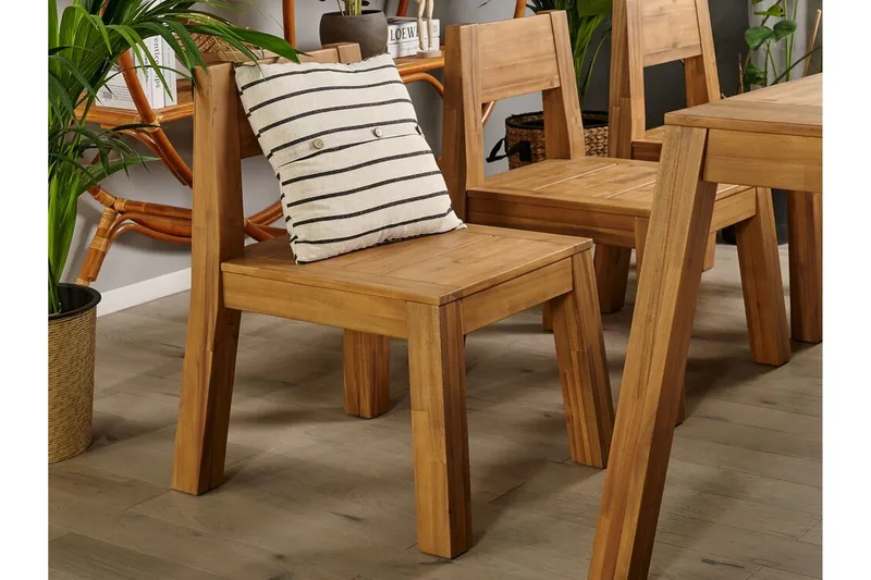 Coteto Spisebordssæt 225 cm + 6 Stole - Akacie - Havemøbler - Udendørsgruppe - Havesæt