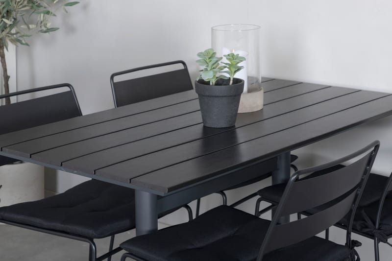 Denver Spisebordssæt 120cm + 4 Lina Stole Brun/Hvid - Venture Home - Havesæt