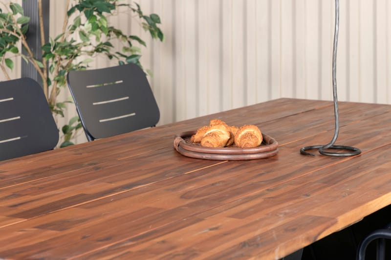 Doory Spisebordssæt 250cm + 6 Nicke Stole Brun/Hvid - Venture Home - Havesæt