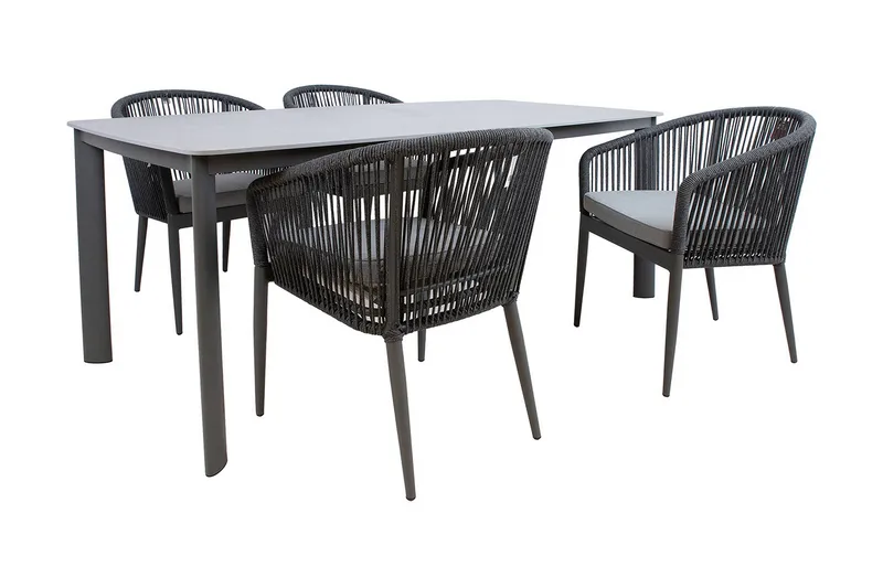 Ecco Spisebordssæt med 4 stole - Havemøbler - Udendørsgruppe - Havesæt