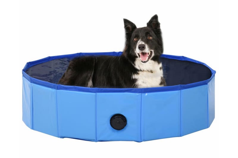 Foldbart Hundebassin 80 X 20 Cm Pvc Blå - Blå - Havesæt