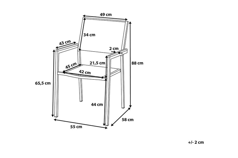Grosseto havemøbler med bord + 6 stole - Sort - Havemøbler - Udendørsgruppe - Havesæt