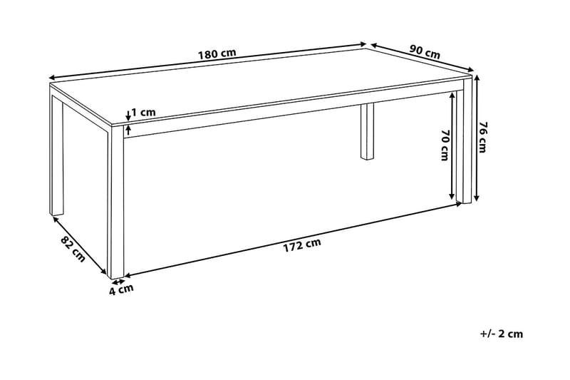 Grosseto havemøbler med bord + 6 stole - Sort - Havemøbler - Udendørsgruppe - Havesæt