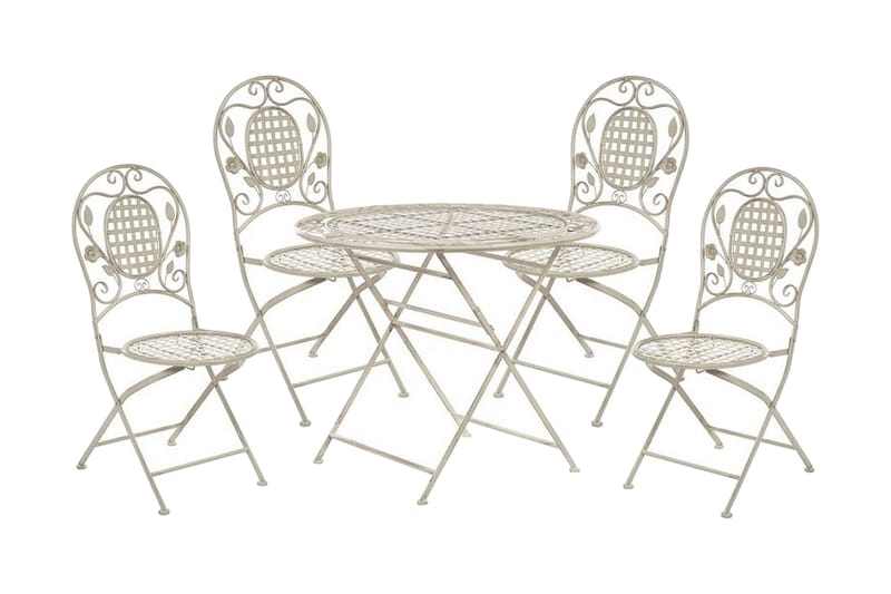 Havemøbelsættet cremehvidt BIVIO, Hvid