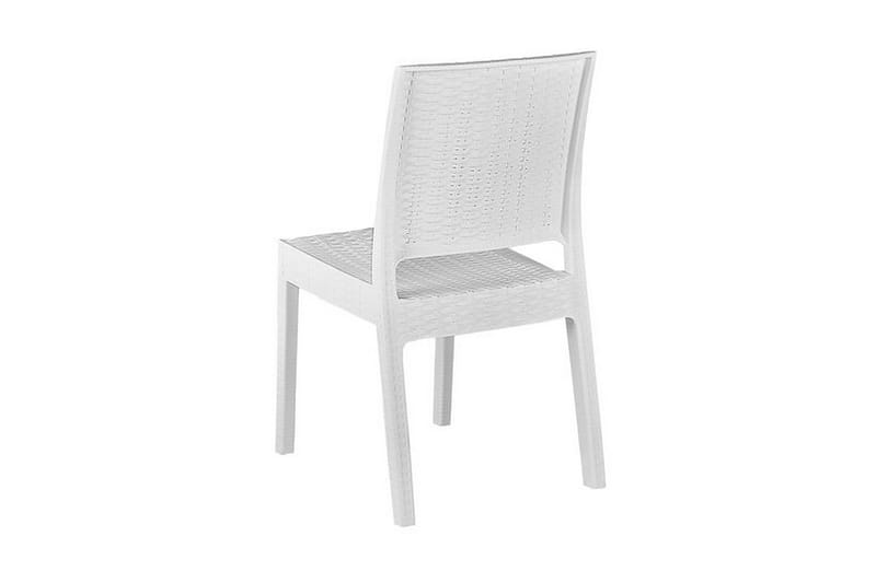 Havesæt med bord og 4 stole FOSSANO - Hvid - Havemøbler - Udendørsgruppe - Havesæt