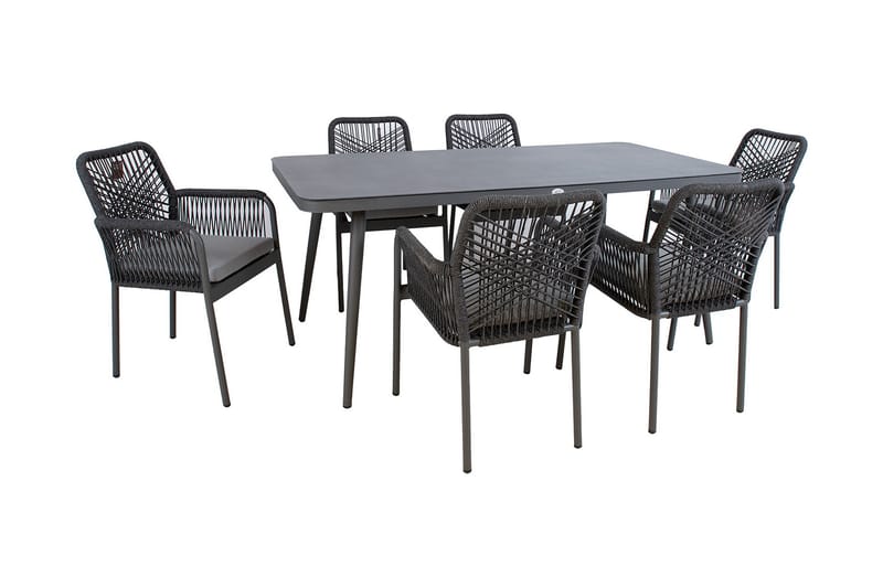 Hela Spisebordssæt med 6 stole - Havesæt