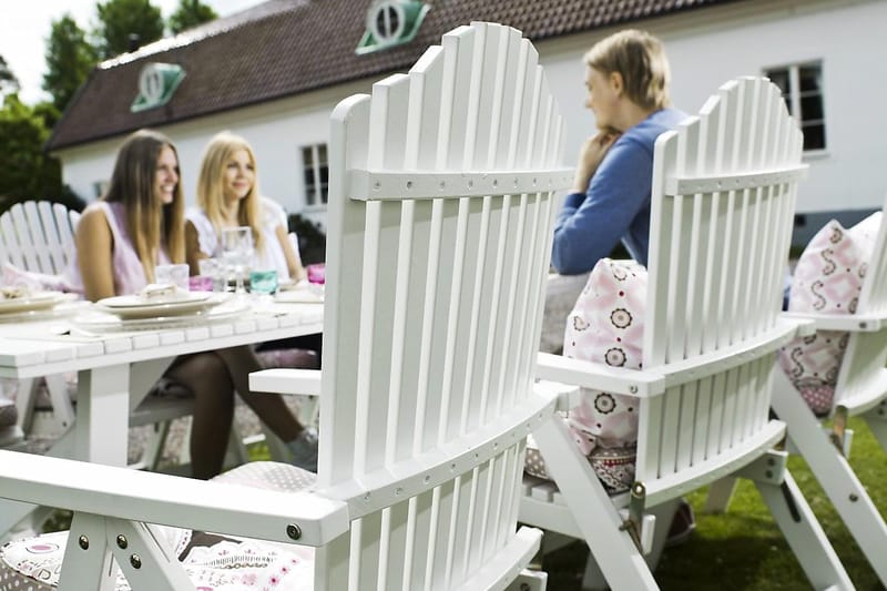 Hillerstorp Bullerö Spisebordsæt 90x200 + 6 Positionsstole - Hvid - Havesæt