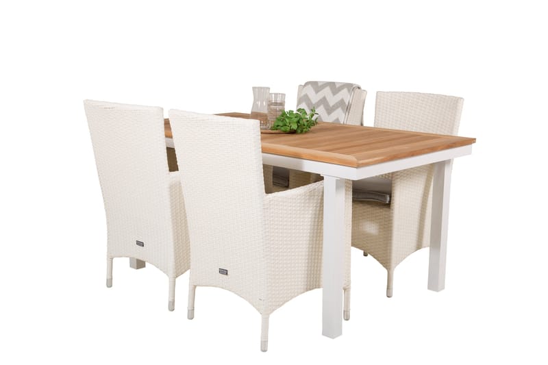 Katima Spisebordssæt 160 cm med 4 st Kalkfeld Stole - Venture Home - Havesæt