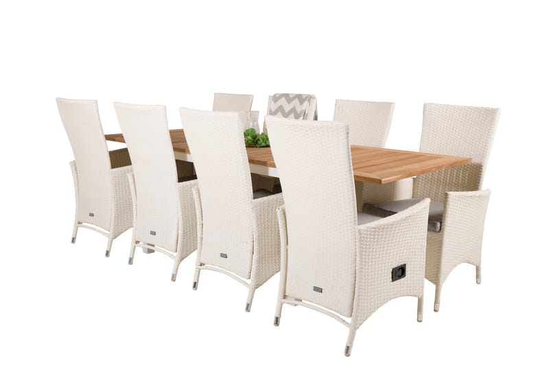 Katima Spisebordssæt 160 cm med 8 st Kasika Stole - Venture Home - Havesæt