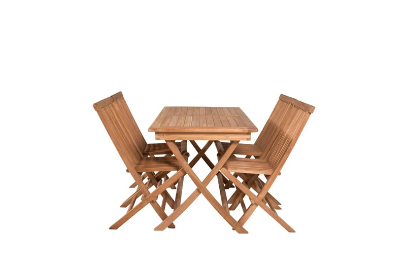 Kenya Spisegruppe 120x70 cm + 4 Kenya Foldbar stol Stol, Brun