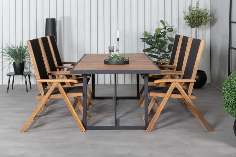 Khung Spisebordssæt 200cm + 6 Little John Stole - Hvid - Havemøbler - Udendørsgruppe - Havesæt