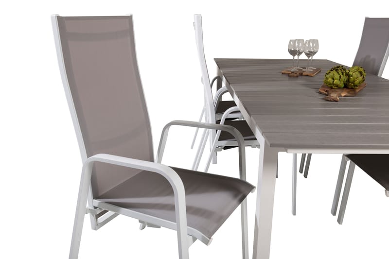 Konob Spisebordssæt 224 cm med 6 st Dusternbrook Stole - Venture Home - Havesæt
