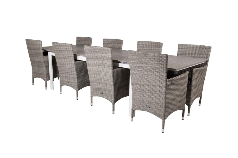 Konob Spisebordssæt 224 cm med 8 st Kalkfeld Stole - Venture Home - Havesæt