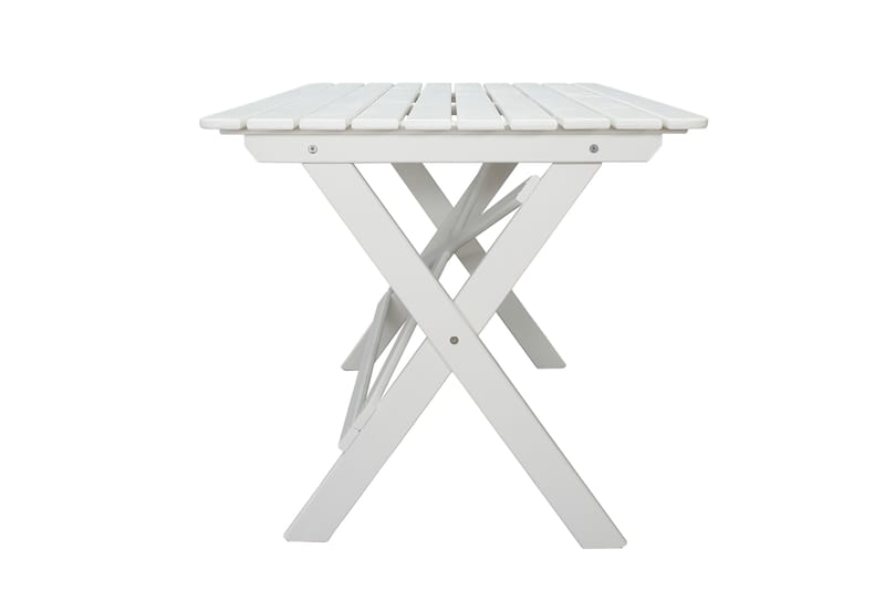 Larios Spisebordssæt + 2 Sammenfoldelige Stole + Bænk - Hvidt - Havesæt