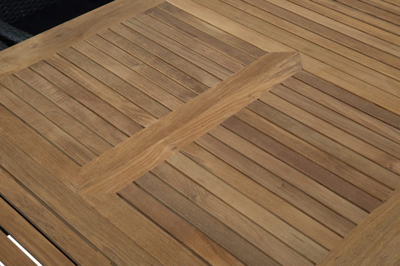 Las Vegas Havesæt 152-210 + 6 Jenny Justerbar Lænestole - Teak/Sort - Havemøbler - Udendørsgruppe - Havesæt