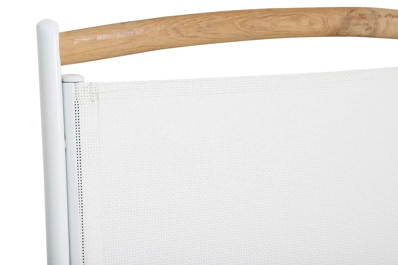 Las Vegas Havesæt 220-280 + 6 Positionsstole Lyx - Hvid/Teak - Havemøbler - Udendørsgruppe - Havesæt