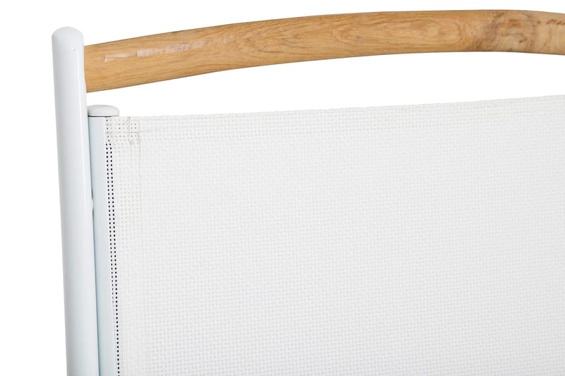 Las Vegas Havesæt 220-280x100+ 8 Las Vegas Lyx Stol m. Hynde - Hvid/Teak/Sort - Havemøbler - Udendørsgruppe - Havesæt