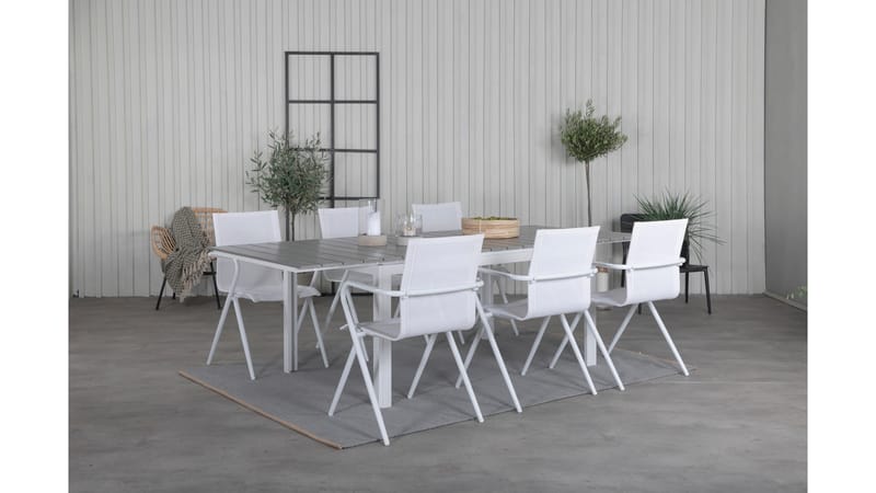 Levels Udvideligt Spisebordssæt 160-240cm + 6 Alina Stole, Sort