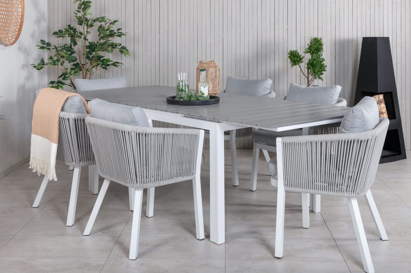 Levels Udvideligt Spisebordssæt 160-240cm + 6 Virya Stole, Sort