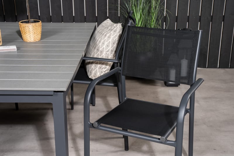 Levels Udvideligt Spisebordssæt 160cm + 4 Santorini Stole So - Venture Home - Havesæt