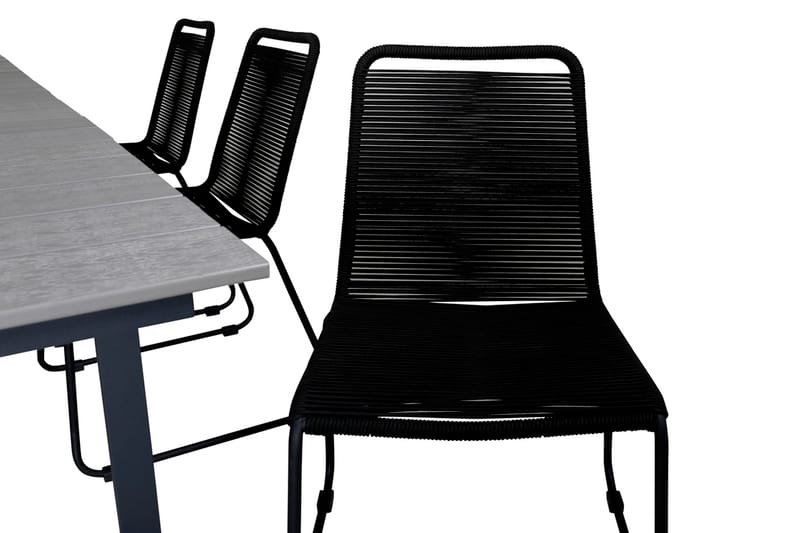 Levels Udvideligt Spisebordssæt 160cm + 6 Lindos Stole Brun/ - Venture Home - Havesæt