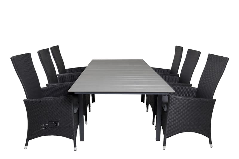 Levels Udvideligt Spisebordssæt 160cm + 6 Padova Stole, Natur