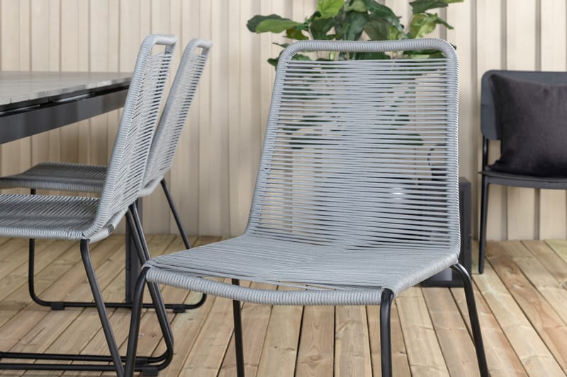 Levels Udvideligt Spisebordssæt 224-324cm + 6 Lindos Stole S - Venture Home - Havemøbler - Udendørsgruppe - Havesæt