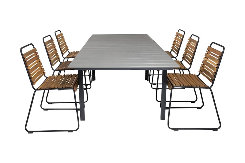 Levels Udvideligt Spisebordssæt 240cm + 6 Bois Stole Brun/So - Venture Home - Havesæt