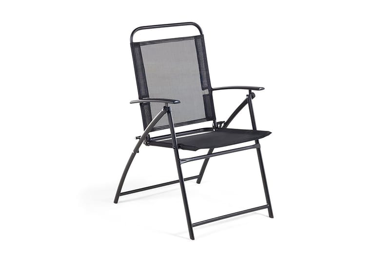 Livo havemøbler med bord + 6 stole - Sort - Havesæt