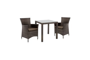 Møbler WICKER bord og 2 stole 73x73xH71cm - Havemøbler - Udendørsgruppe - Havesæt