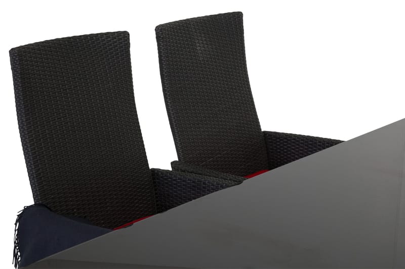 Majestic Havesæt 210 + 6 Jenny Justerbar Lænestole - Sort - Havemøbler - Udendørsgruppe - Havesæt